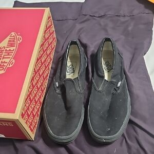 Vans Men's Classic Black Slip-On Sneakers